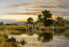 A Lock On The Thames, Streatley by Benjamin Williams Leader as Fine Art Print