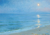 Peder Severin Krøyer Ay Işığı Skagen Sahili Kanvas Tablo