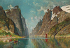 A Norwegian Fjord by Adelsteen Normann as Art Print