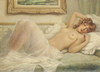 A Reclining Beauty by Howard Chandler Christy