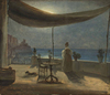 A Terrace in Amalfi in Moonlight by Thomas Fearnley as Fine Art Print