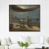 A Terrace in Amalfi in Moonlight by Thomas Fearnley as Fine Art Print