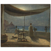 A Terrace in Amalfi in Moonlight by Thomas Fearnley as Fine Art Print