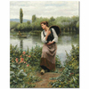 A Woman With A Basket by Daniel Ridgway Knight
