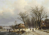 A Wooded Winter Landscape by Johann Bernard Klombeck as Fine Art Print