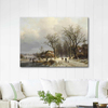 A Wooded Winter Landscape by Johann Bernard Klombeck as Fine Art Print