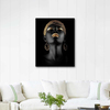 African Woman in Black with Gold as Art Print