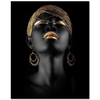 African Woman in Black with Gold