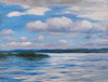 Alexander Koester Lake With Weather Clouds Art Print
