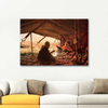 Algerians Drinking Coffee in a Tent by Eugene Alexis Girardet as Fine Art Print