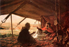 Algerians Drinking Coffee in a Tent by Eugene Alexis Girardet