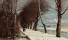 Winter Landscape with Wanderers by Anders Andersen-Lundby