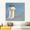 Anna Ancher And Marie Krøyer On The Beach At Skagen by Peder Severin Krøyer as Fine Art Print