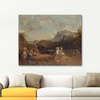 Arabs Crossing A Ford by Eugene Fromentin as Fine Art Print
