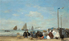 Eugene Boudin Trouville Sahili Kanvas Tablo