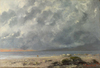 Beach Scene (View of Lac leman) by Gustave Courbet
