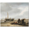 Beach View with Fishermen by Jacob Esselens as Fine Art Print