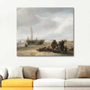 Beach View with Fishermen by Jacob Esselens as Fine Art Print