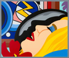 Tom Wesselmann Lictenstein'ın Yüzü ile Yatak Odası Kanvas Tablo