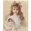 James Carroll Beckwith Betty Hazard Bebeği ile Kanvas Tablo