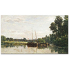 Boats on the Oise by Charles Francois Daubigny as Art Print