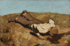 Albin Egger-Lienz Kaynaktaki Çocuk Kanvas Tablo