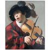 Hendrick ter Brugghen Kemanı ile Şarkıcı Kanvas Tablo
