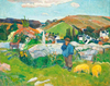 Paul Gauguin Breton Manzarası ve Domuzlar Kanvas Tablo