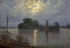 Carl Gustav Carus Pillnitz'de Mehtap Kanvas Tablo
