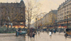 Coin a Montmartre Paris by Eugene Galien Laloue as Fine Art Print