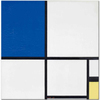 Piet Mondrian Mavi ve Sarılı Kompozisyon No II Kanvas Tablo