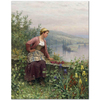 Daniel Ridgway Knight Dereyi Seyreden Britanyalı Kız Kanvas Tablo