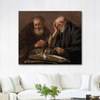 Hendrick ter Brugghen Democritus ve Heraclitus Kanvas Tablo