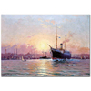 In the Harbor of Istanbul by Diyarbakirli Tahsin as Art Print