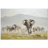 Elephant Charge by Donald Grant as Fine Art Print