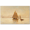 Emil Carlsen Akşam Vakti Yelkenliler Kanvas Tablo
