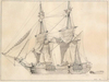 En Brig Tørrer Sejl by Christoffer Wilhelm Eckersberg