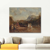 Eugene Fromentin Arabs Crossing A Ford Art Print