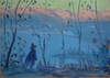 Evening Walk Above a Southern Lake by Ernesto Schiess