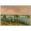 Father Hennepin and Companions at the Falls of St. Anthony by George Catlin as Fine Art Print