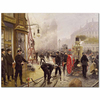 Fire on Kultorvet Copenhagen by Paul Fischer as Fine Art Print