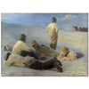 Peder Severin Krøyer Skagen Sahilinde Balıkçılar Kanvas Tablo