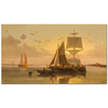Fishing Boats at Sunset by Abraham Hulk as Fine Art Print