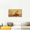 Fishing Boats at Sunset by Abraham Hulk as Fine Art Print