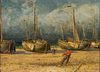 Fishing Boats at the Shore by Aleksander Gierymski