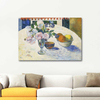 Flowers and a Bowl of Fruit by Paul Gauguin as Fine Art Print