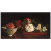 Flowers on a Japanese Tray on a Mahogany Table by John la Farge as Fine Art Print