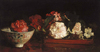 Flowers on a Japanese Tray on a Mahogany Table by John la Farge
