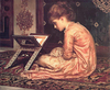 Frederic Leighton Kitap Okuyan Kız Kanvas Tablo