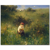 Girl In A Field by Ludwig Knaus as Fine Art Print